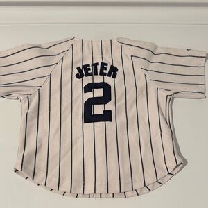 Majestic Kids Pinstripe Yankees Jeter Jersey